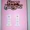 Card in rosa con numero per 11° compleanno